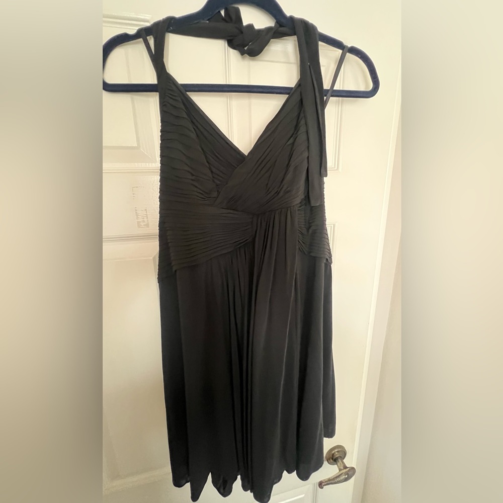 NWT BCBG MaxAzria Black Halter Cocktail Dress